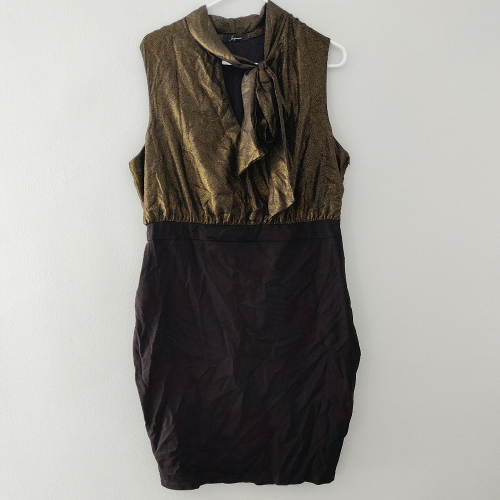 SPARKLY GOLD BLACK DRESS 1XL
